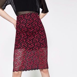 ZARA Lace Skirt, Medium, NWT